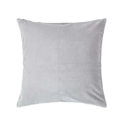 Housse de coussin en velours gris clair, 40 x 40 cm - HOMESCAPES