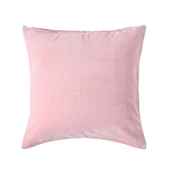Housse de coussin en velours rose, 40 x 40 cm - HOMESCAPES
