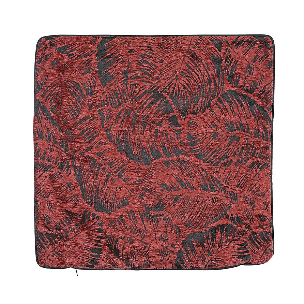 Housse de coussin esprit jungle tropicale (40x40 cm - Orange)