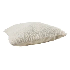Housse de coussin fausse fourrure blanc 45 x 45cm Ornami