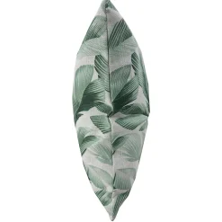 Housse de coussin feuillage vert et blanc L.45 x l.45cm Deko & Co