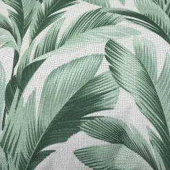 Housse de coussin feuillage vert et blanc L.45 x l.45cm Deko & Co