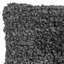 Housse de coussin flufly Bogor gris foncé l.45 x H.45cm GoodHome