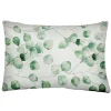 Housse de coussin Fosca feuille d'eucalyptus vert L.50 x l.30cm Ornami