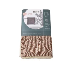 Housse de coussin imprimé ethnique rouge et blanc L.45 x l.45cm Deko & Co