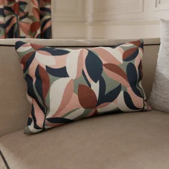 Housse de coussin jacquard Solana feuillage multicouleurs l.50 x H.30cm GoodHome
