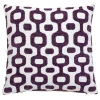 Housse de coussin Jeni chenille violet 40x40cm - Atmosphera
