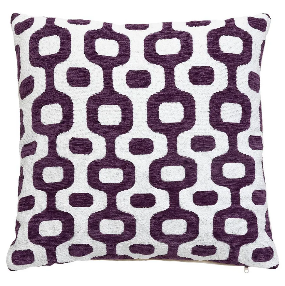 Housse de coussin Jeni chenille violet 40x40cm - Atmosphera