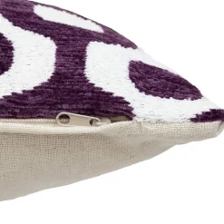 Housse de coussin Jeni chenille violet 40x40cm - Atmosphera