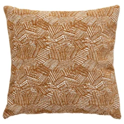 Housse de coussin Jeni chenille marron 40x40cm - Atmosphera