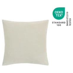 Housse de coussin Makati blanc cassé l.45 x H.45cm GoodHome