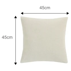 Housse de coussin Makati blanc cassé l.45 x H.45cm GoodHome