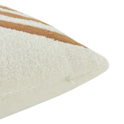 Housse de coussin Noida imprimé géométrique blanc cassé, terracotta l.50 x H.30cm GoodHome
