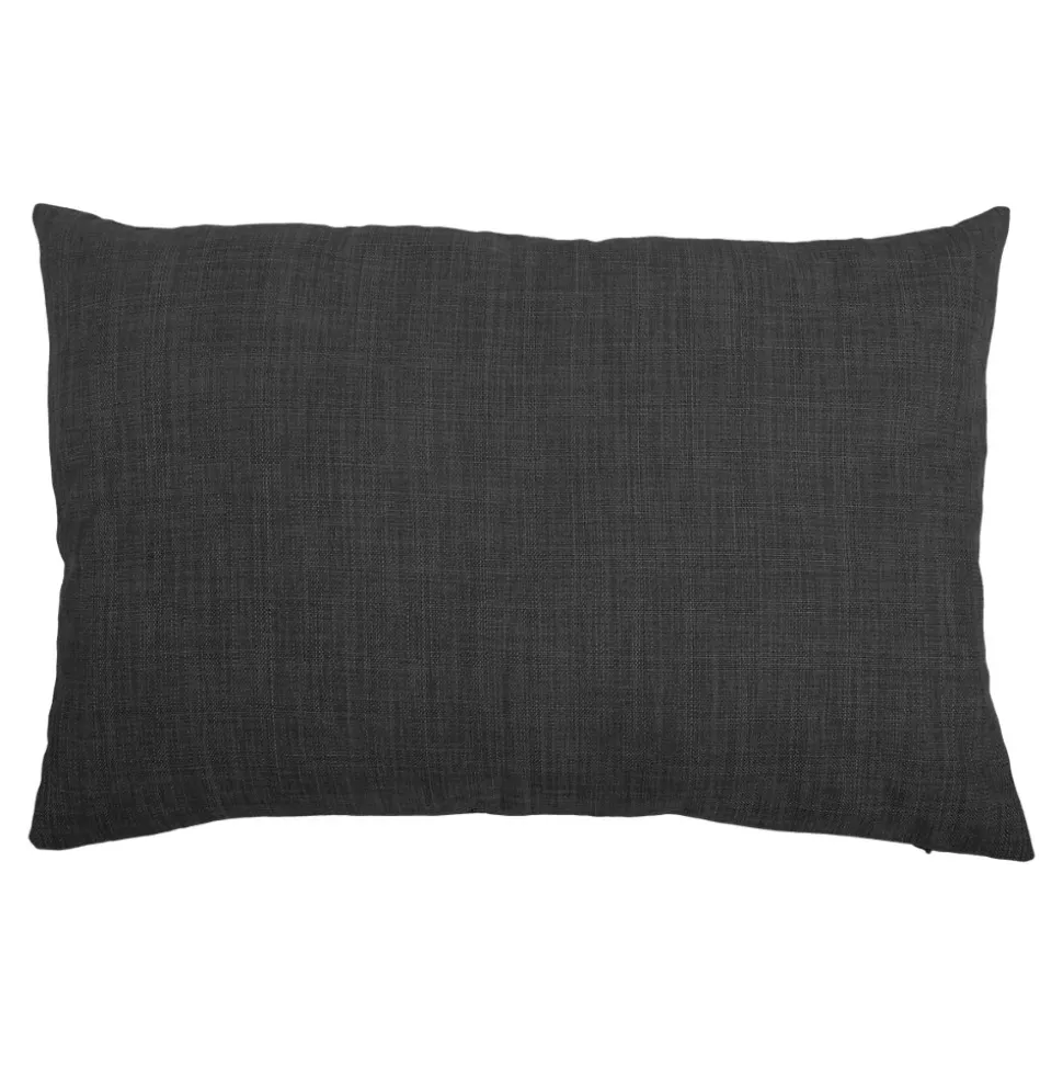 Housse de coussin Novan gris anthracite l.60 x H.40cm GoodHome