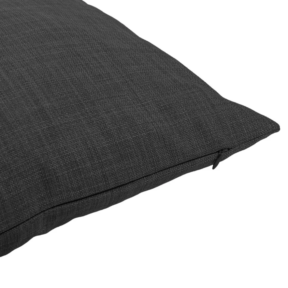 Housse de coussin Novan gris anthracite l.60 x H.40cm GoodHome