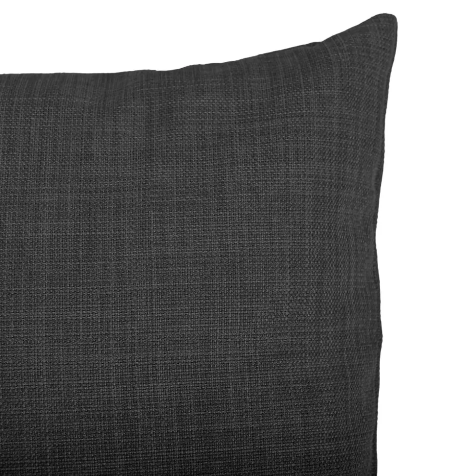 Housse de coussin Novan gris anthracite l.60 x H.40cm GoodHome
