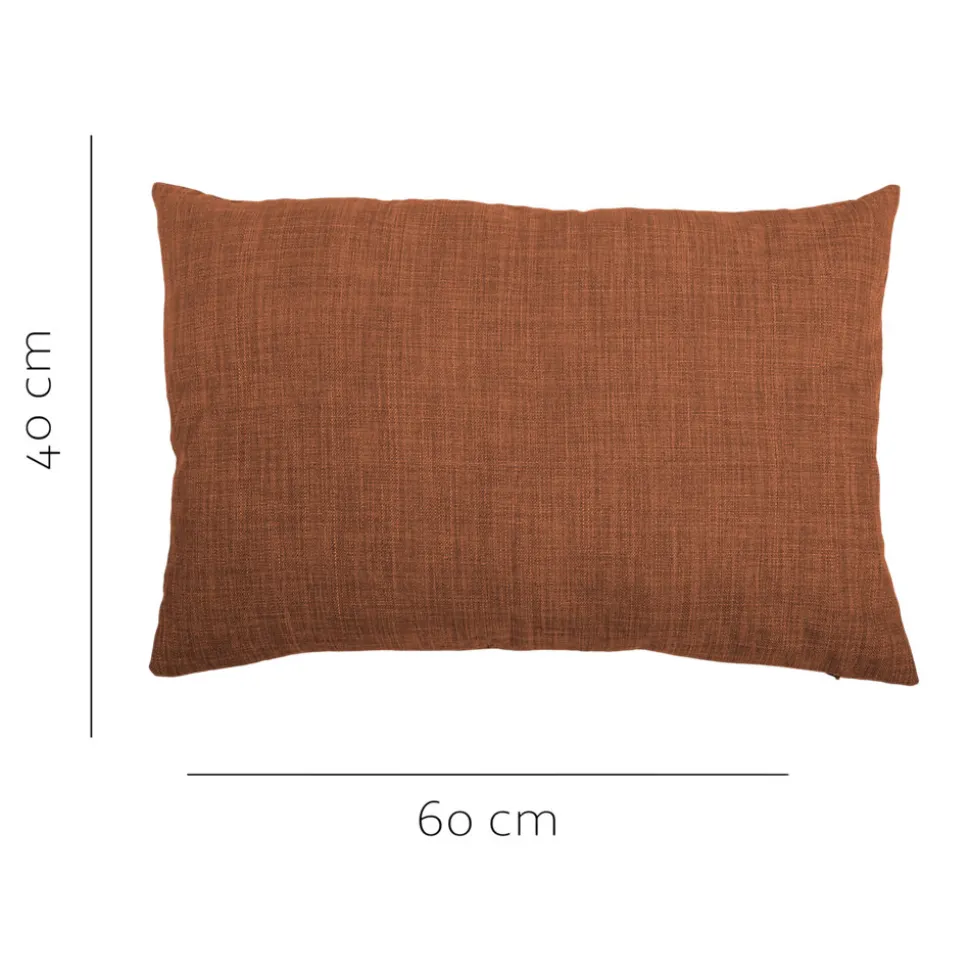 Housse de coussin Novan terracotta l.60 x H.40cm GoodHome