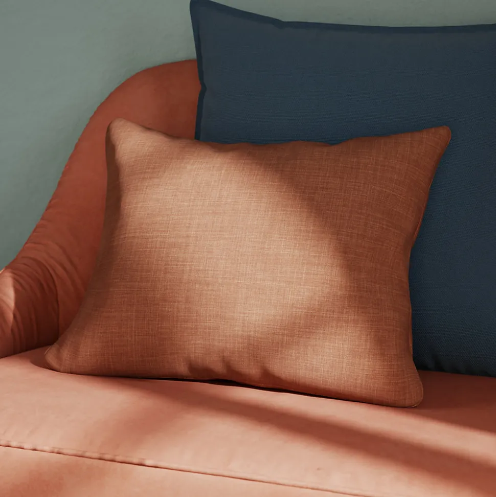 Housse de coussin Novan terracotta l.60 x H.40cm GoodHome