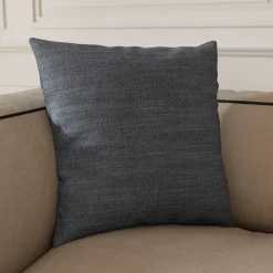 Housse de coussin Pahea gris foncé l.45 x H.45cm GoodHome