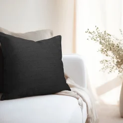 Housse de coussin Pahea gris foncé l.45 x H.45cm GoodHome