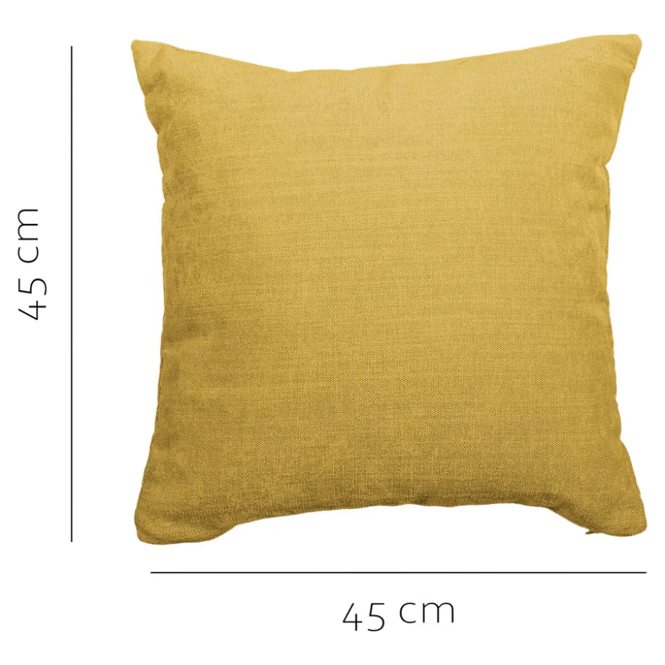 Housse de coussin Pahea jaune l.45 x H.45cm GoodHome