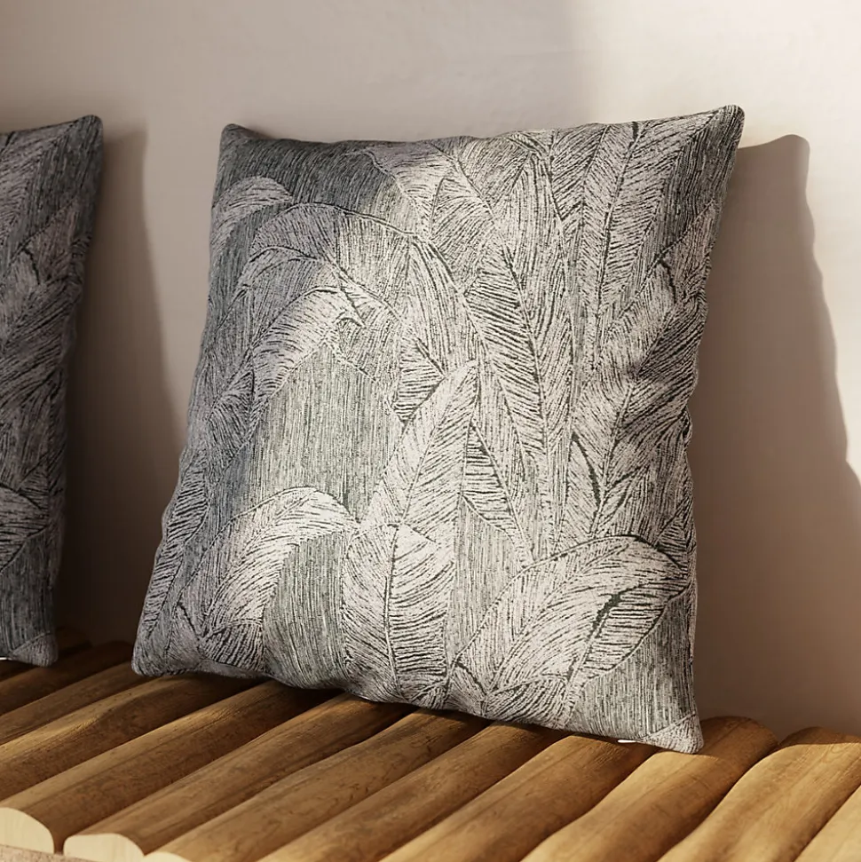 Housse de coussin Patan feuillage vert l.45 x H.45cm GoodHome