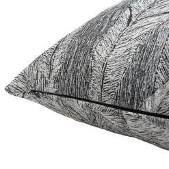 Housse de coussin Patan feuillage noir l.45 x H.45cm GoodHome