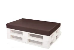 Housse de coussin pour palette de dimensions 120x50x10cm housse de coussin avec fermeture éclair taie d'oreiller marron