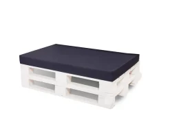 Housse de coussin pour palette de dimensions 120x60x10cm housse de coussin avec fermeture éclair taie d'oreiller bleu foncé