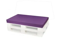 Housse de coussin pour palette de dimensions 120x60x10cm housse de coussin avec fermeture éclair taie d'oreiller violet