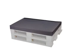 Housse de coussin pour palette de dimensions 120x40x10cm housse de coussin avec fermeture éclair taie d'oreiller anthracite