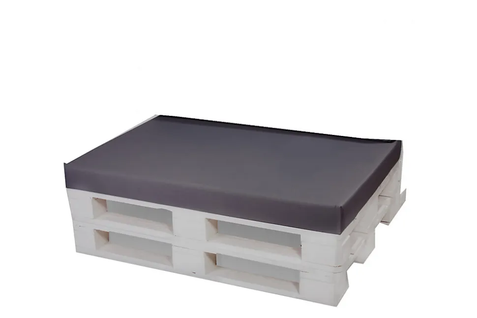 Housse de coussin pour palette de dimensions 120x40x10cm housse de coussin avec fermeture éclair taie d'oreiller anthracite