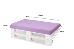 Housse de coussin pour palette de dimensions 120x50x10cm housse de coussin avec fermeture éclair taie d'oreiller purple
