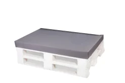 Housse de coussin pour palette de dimensions 120x40x10cm housse de coussin avec fermeture éclair taie d'oreiller gris