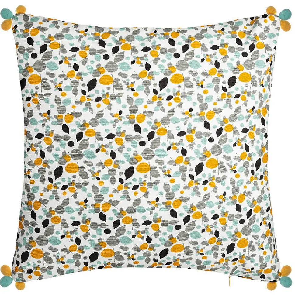 Housse de coussin Razzo - coton et pompons - 40x40 cm - Atmosphera