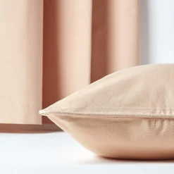 Housse de coussin uni beige, 45 x 45 cm - HOMESCAPES