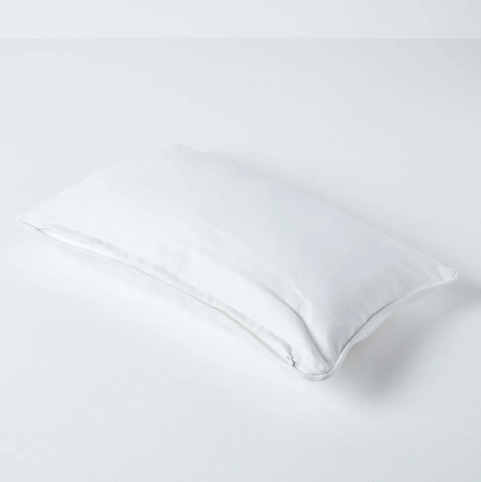 Housse de coussin uni blanc cassé, 30 x 50 cm - HOMESCAPES