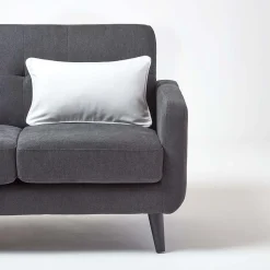 Housse de coussin uni blanc cassé, 30 x 50 cm - HOMESCAPES