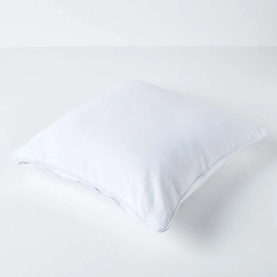 Housse de coussin uni blanc cassé, 30 x 30 cm - HOMESCAPES