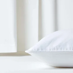 Housse de coussin uni blanc cassé, 30 x 30 cm - HOMESCAPES