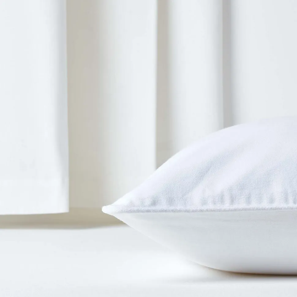 Housse de coussin uni blanc cassé, 30 x 30 cm - HOMESCAPES
