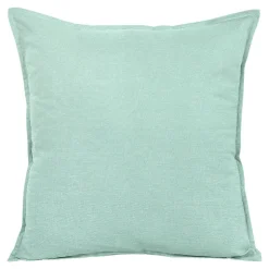 Housse de coussin uni bleu céladon L.45 x l.45cm