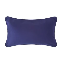 Housse de coussin uni bleu marine, 30 x 50 cm - HOMESCAPES