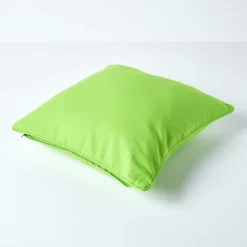 Housse de coussin uni vert, 60 x 60 cm - HOMESCAPES
