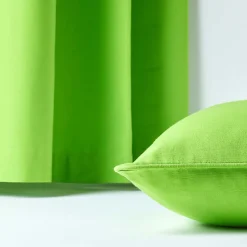 Housse de coussin uni vert, 60 x 60 cm - HOMESCAPES