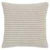 Housse de coussin velours cotelé Cuban blanc cassé l.45 x H.45cm GoodHome