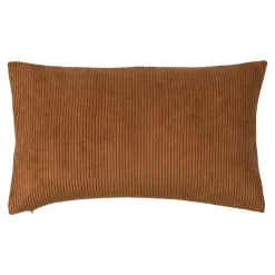 Housse de coussin velours cotelé Akola marron l.50 x H.30cm GoodHome