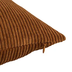 Housse de coussin velours cotelé Akola marron l.50 x H.30cm GoodHome