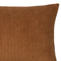 Housse de coussin velours cotelé Akola marron l.50 x H.30cm GoodHome