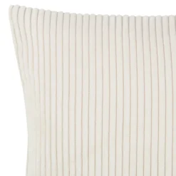 Housse de coussin velours cotelé Akola blanc cassé l.50 x H.30cm GoodHome
